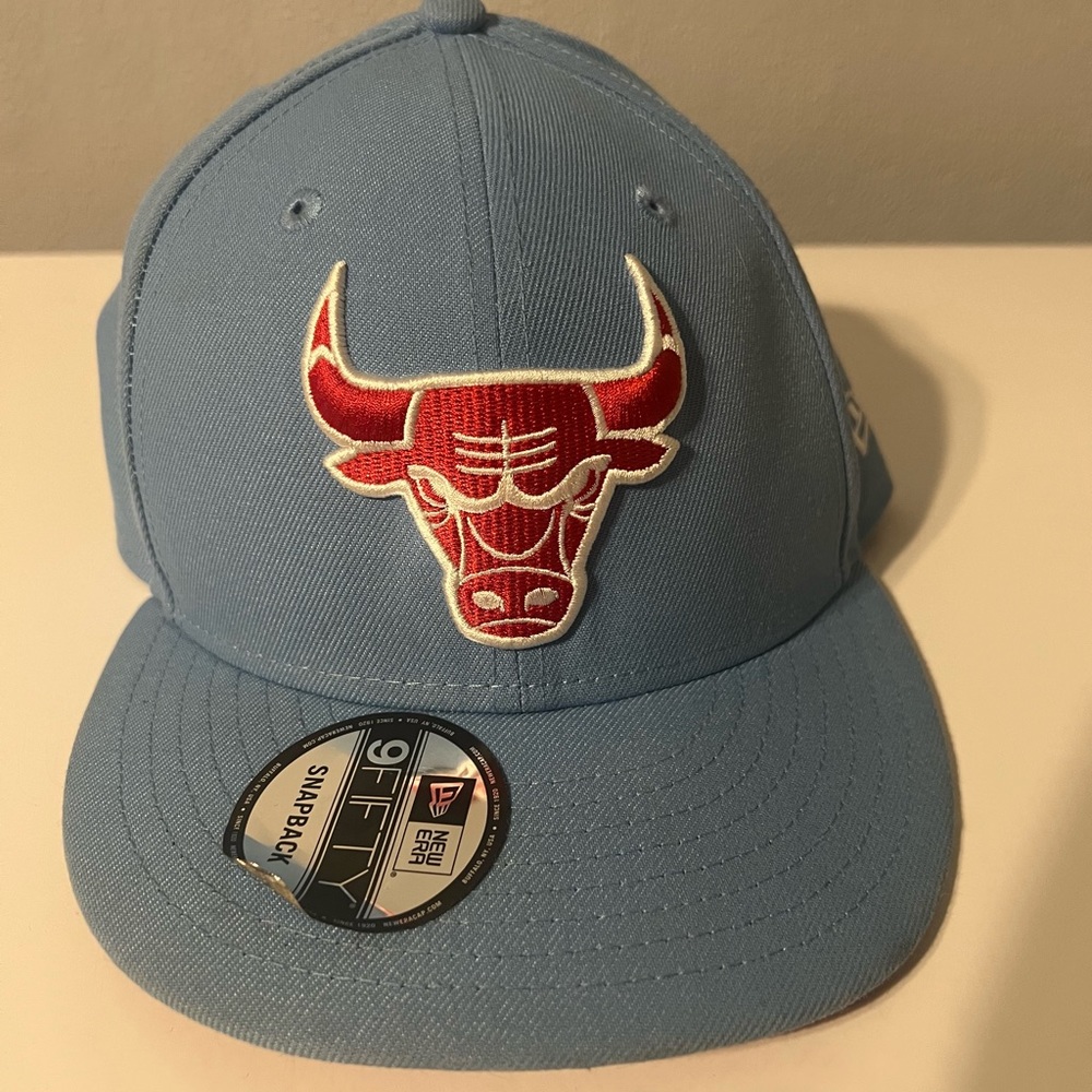 NBA Chicago Bulls SnapBack Cap | North Carolina Blue, Bold Team Graphic Design - Picture 2 of 8